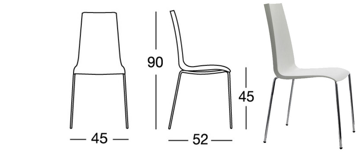 Stapelstuhl, Bankettstuhl "Scab-Design" naturweiß